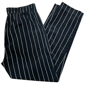 Armani Exchange Women's Size 2 Striped Tapered‎ Leg Ankle Pants Pull On Jogger